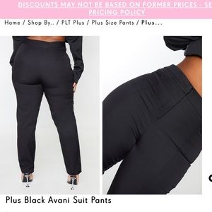 Plus Black Avani Suit Pants
